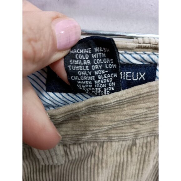 Daniel Cremieux Classics Mens Corduroy Chino Pants Size 36 X 32 Beige Preppy - Picture 7 of 7
